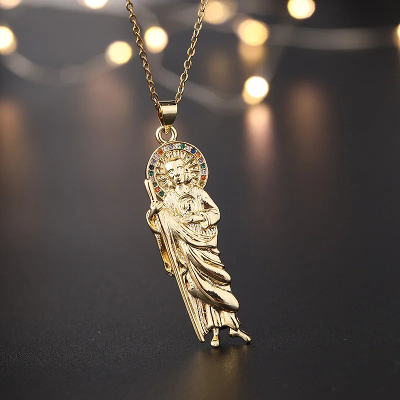 Santo Dogma — Collar Santa Muerte Dorado