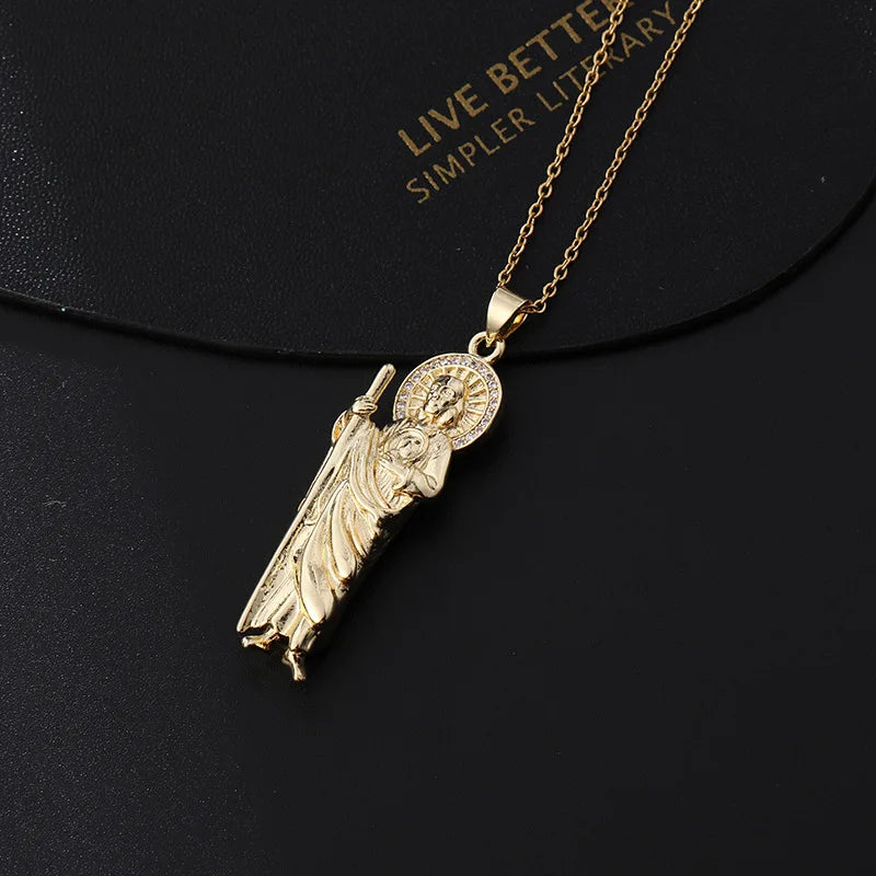 Santo Dogma — Collar Santa Muerte Dorado