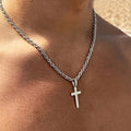Santo Dogma — Collar Cruz Minimalista Acero Inoxidable